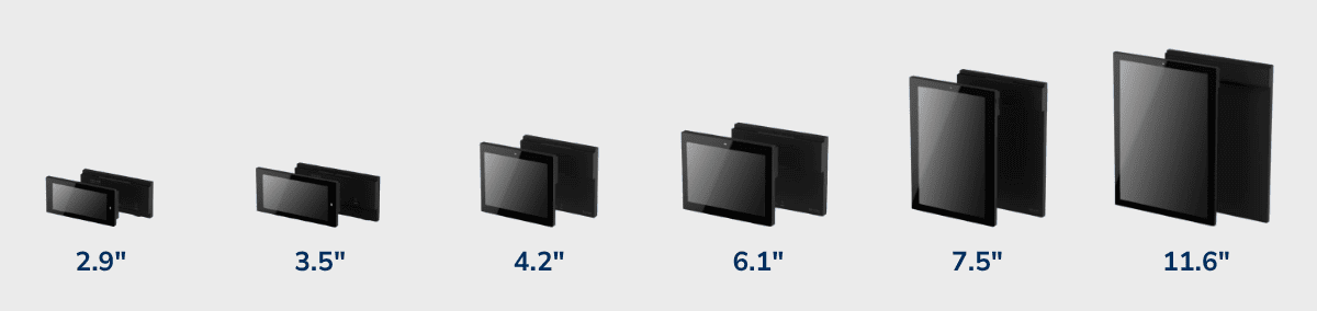 WAND smart labels in six sizes: 2.9, 3.5, 4.2, 6.1, 7.5 and 11.6 inches